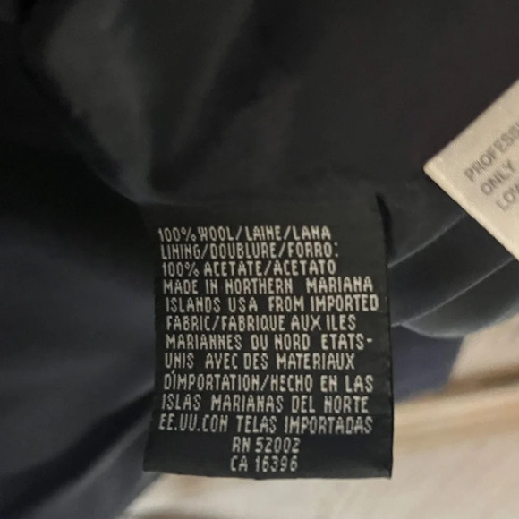 Liz Claiborne Classics Vintage Navy 100% Wool Double Breasted Blazer Size 8 - Picture 7 of 12